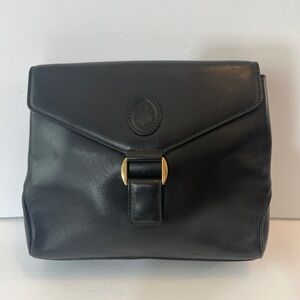 1990s Vintage Mark Cross Black Leather Bag